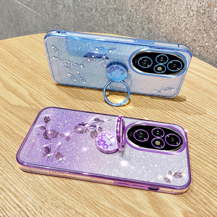 For Honor 200 Pro Gradient Glitter Immortal Flower Ring All-inclusive Phone Case