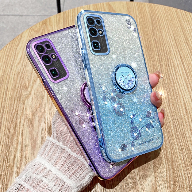 For Honor 30 Gradient Glitter Immortal Flower Ring All-inclusive Phone Case
