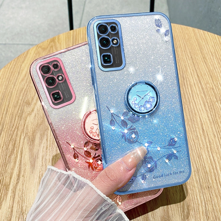For Honor 30 Gradient Glitter Immortal Flower Ring All-inclusive Phone Case
