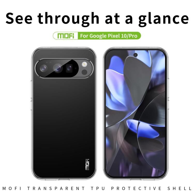 For Google Pixel 10 / 10 Pro MOFI Ming Series Ultra-thin TPU Phone Case - Transparent