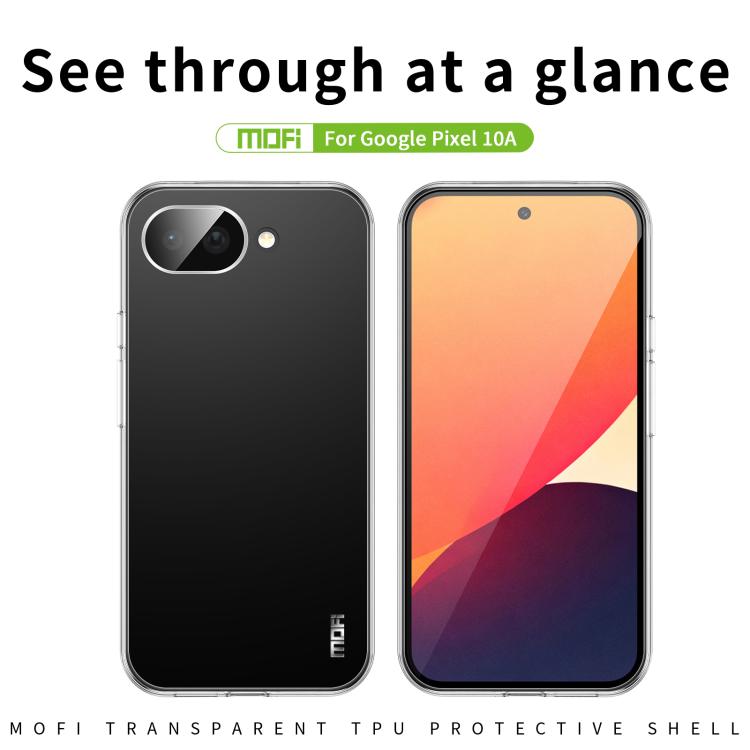 For Google Pixel 10a MOFI Ming Series Ultra-thin TPU Phone Case - Transparent
