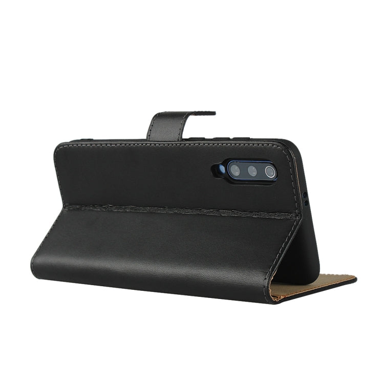 Horizontal Flip Leather Case for Xiaomi Mi 9 , with Magnetic Clasp and Bracket and Card Slot and Wallet(Black)