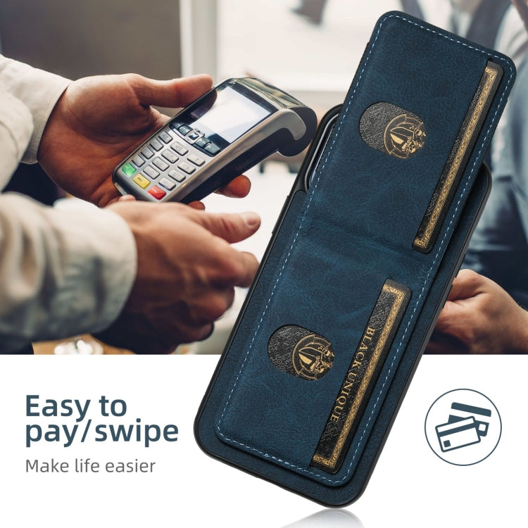 For iPhone 16 Plus Suteni H03 Litchi Leather Card Bag Stand Back Phone Case