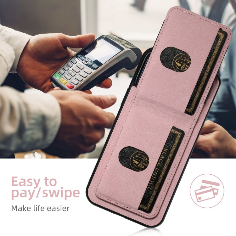 For iPhone 16 Plus Suteni H03 Litchi Leather Card Bag Stand Back Phone Case