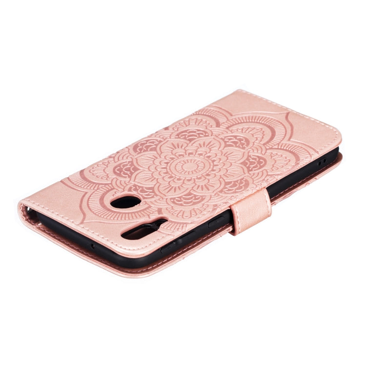 Mandala Embossing Pattern Horizontal Flip Leather Case for Galaxy M20, with Holder & Card Slots & Wallet & Photo Frame &  Lanyard