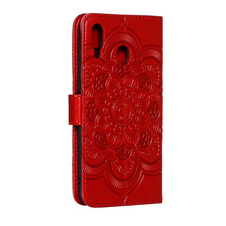 Mandala Embossing Pattern Horizontal Flip Leather Case for Galaxy M20, with Holder & Card Slots & Wallet & Photo Frame &  Lanyard