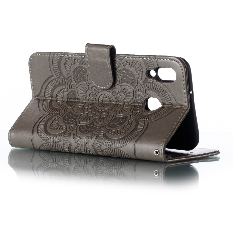 Mandala Embossing Pattern Horizontal Flip Leather Case for Galaxy M20, with Holder & Card Slots & Wallet & Photo Frame &  Lanyard