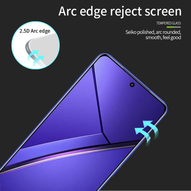 For Realme Neo7 MOFI 9H 2.5D Full Screen Tempered Glass Film - Black