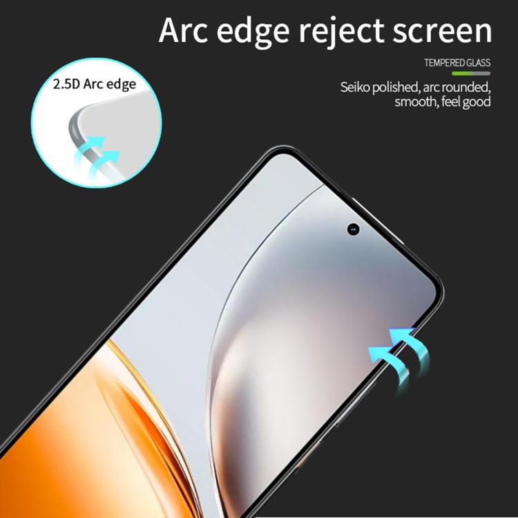 For Realme Neo7x MOFI 9H 2.5D Full Screen Tempered Glass Film - Black