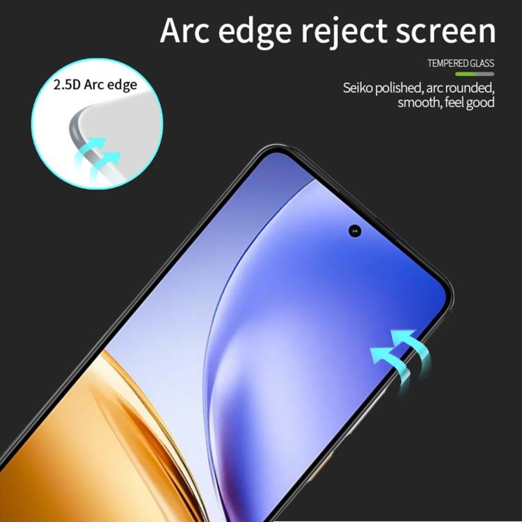 For Realme 14 / 14T MOFI 9H 2.5D Full Screen Tempered Glass Film - Black