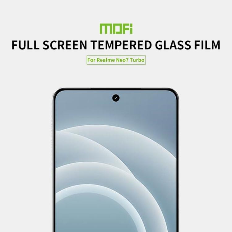 For Realme Neo7 Turbo MOFI 9H 2.5D Full Screen Tempered Glass Film - Black