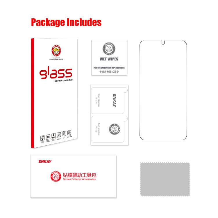 For Samsung Galaxy S26 5G ENKAY 0.18mm High Aluminum-silicon Tempered Glass Film, Support Ultrasonic Fingerprint Unclock