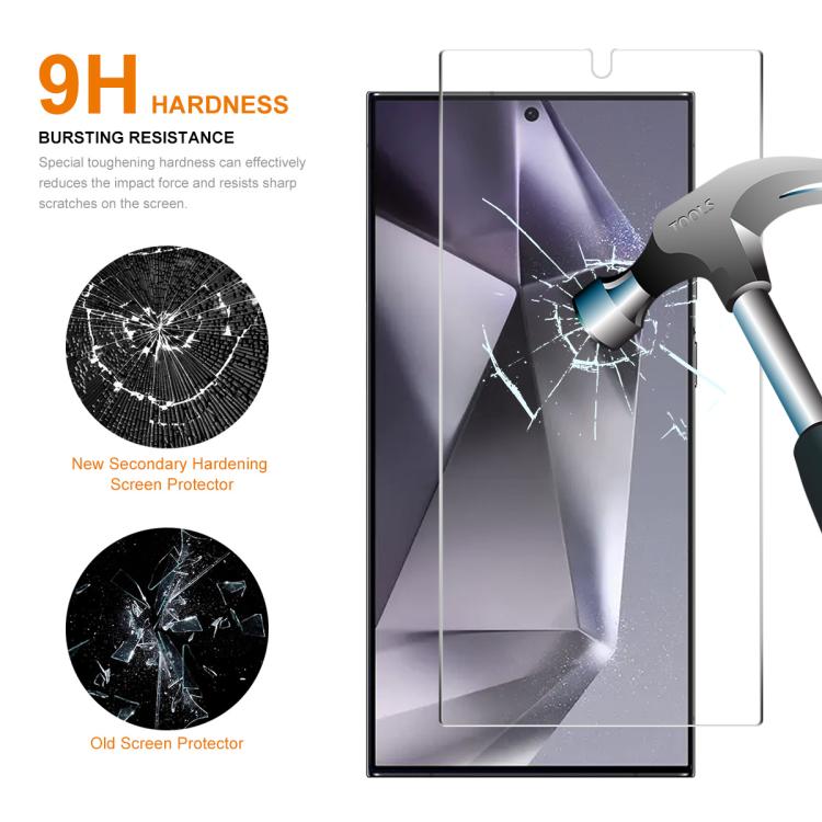 For Samsung Galaxy S26 Ultra 5G 2pcs ENKAY 0.18mm High Aluminum-silicon Tempered Glass Film, Support Ultrasonic Fingerprint Unclock
