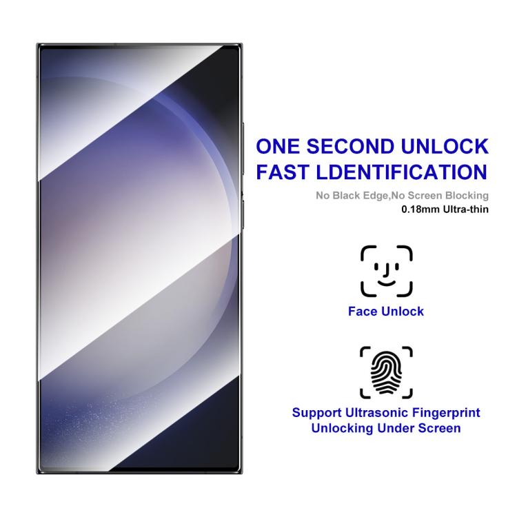 For Samsung Galaxy S25 Ultra 5G ENKAY Hat-Prince 0.18mm High Aluminum-silicon Tempered Glass Film, Support Ultrasonic Fingerprint Unclock