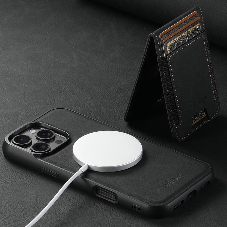 For iPhone 17e / 16e Suteni H17 Litchi Texture Leather MagSafe Detachable Wallet Phone Case