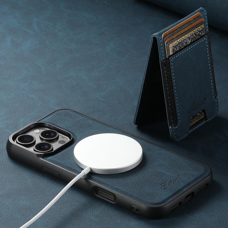 For iPhone 17e / 16e Suteni H17 Litchi Texture Leather MagSafe Detachable Wallet Phone Case