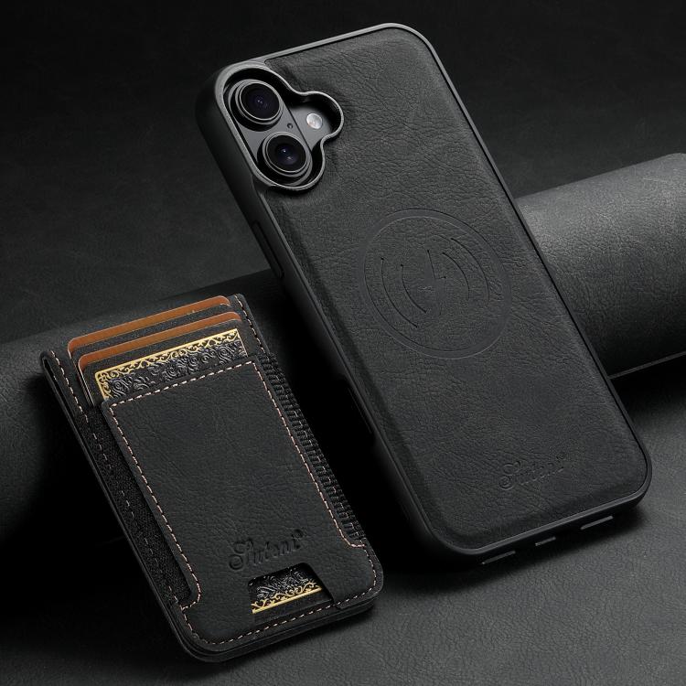 For iPhone 17 Suteni H17 Litchi Texture Leather MagSafe Detachable Wallet Phone Case