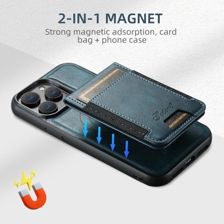 For iPhone 17e / 16e Suteni H17 Oil Eax Leather MagSafe Detachable Wallet Phone Case