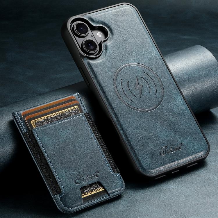 For iPhone 17  Suteni H17 Oil Eax Leather MagSafe Detachable Wallet Phone Case
