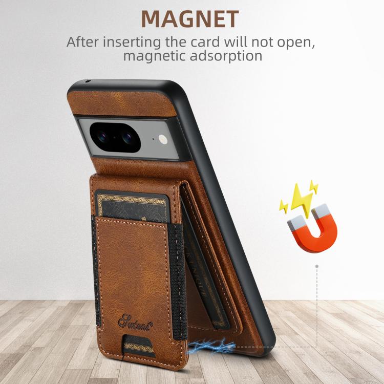 For Google Pixel 9 Suteni H17 Oil Eax Leather Detachable Wallet Phone Case