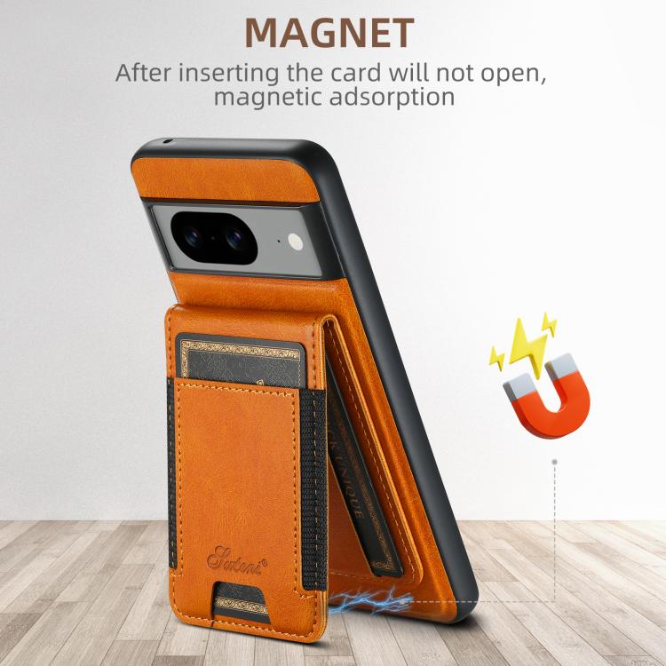 For Google Pixel 9 Suteni H17 Oil Eax Leather Detachable Wallet Phone Case