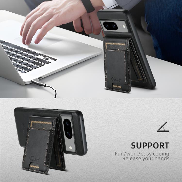 For Google Pixel 9 Pro Suteni H17 Oil Eax Leather Detachable Wallet Phone Case