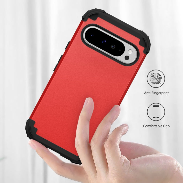 For Google Pixel 9 Pro XL 3 in 1 Silicone Hybrid PC Shockproof Phone Case