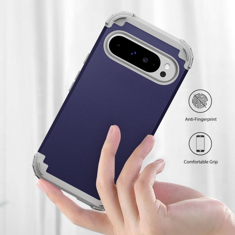 For Google Pixel 9 Pro XL 3 in 1 Silicone Hybrid PC Shockproof Phone Case
