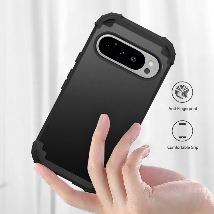 For Google Pixel 9 Pro 3 in 1 Silicone Hybrid PC Shockproof Phone Case