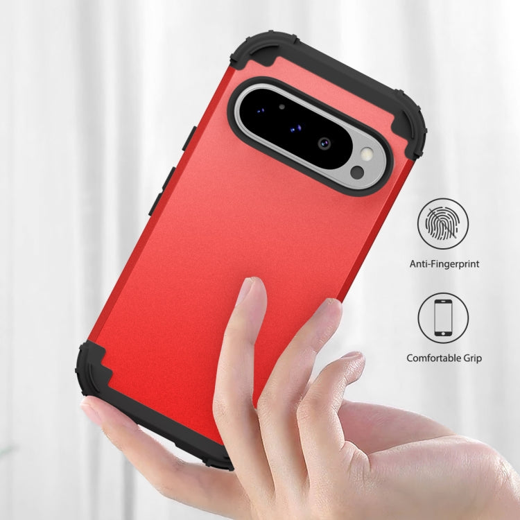 For Google Pixel 9 Pro 3 in 1 Silicone Hybrid PC Shockproof Phone Case