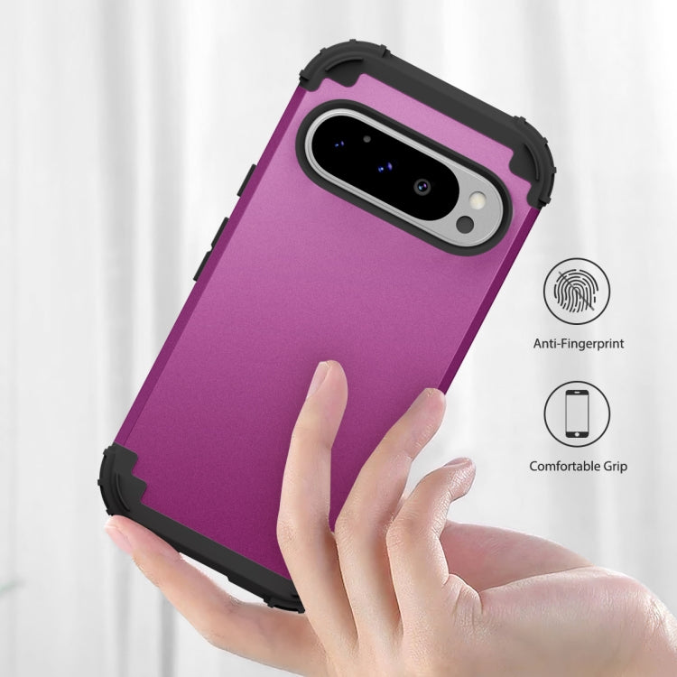 For Google Pixel 9 Pro 3 in 1 Silicone Hybrid PC Shockproof Phone Case