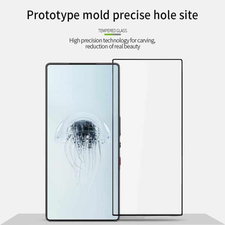 For ZTE nubia Red Magic 10 Pro MOFI 9H 2.5D Full Screen Tempered Glass Film - Black