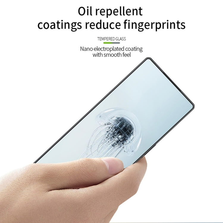 For ZTE nubia Red Magic 10 Pro MOFI 9H 2.5D Full Screen Tempered Glass Film - Black