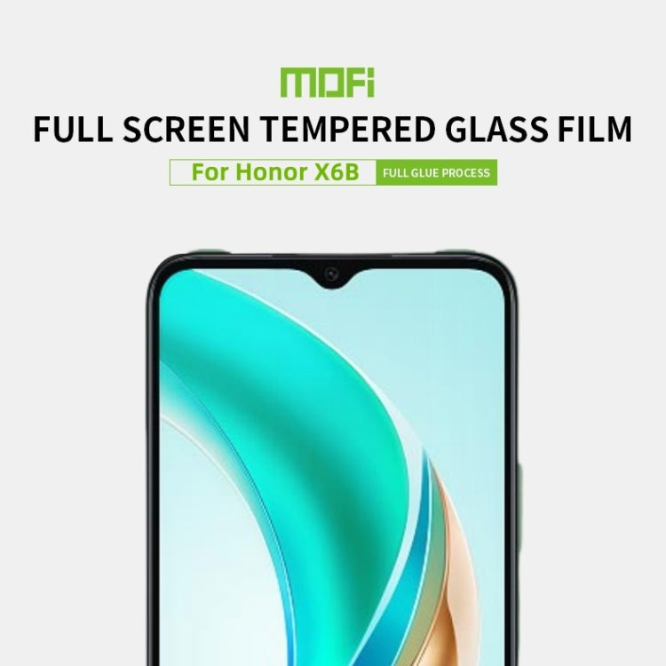 For Honor X6b MOFI 9H 2.5D Full Screen Tempered Glass Film - Black