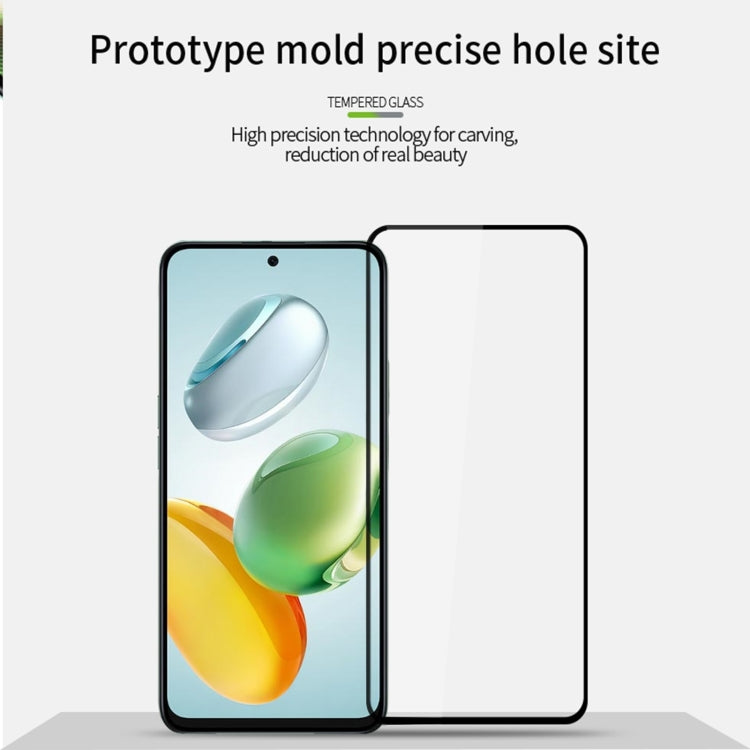 For Honor X7C 5G MOFI 9H 2.5D Full Screen Tempered Glass Film - Black