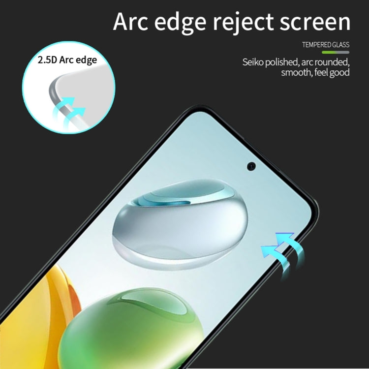 For Honor X7C 5G MOFI 9H 2.5D Full Screen Tempered Glass Film - Black