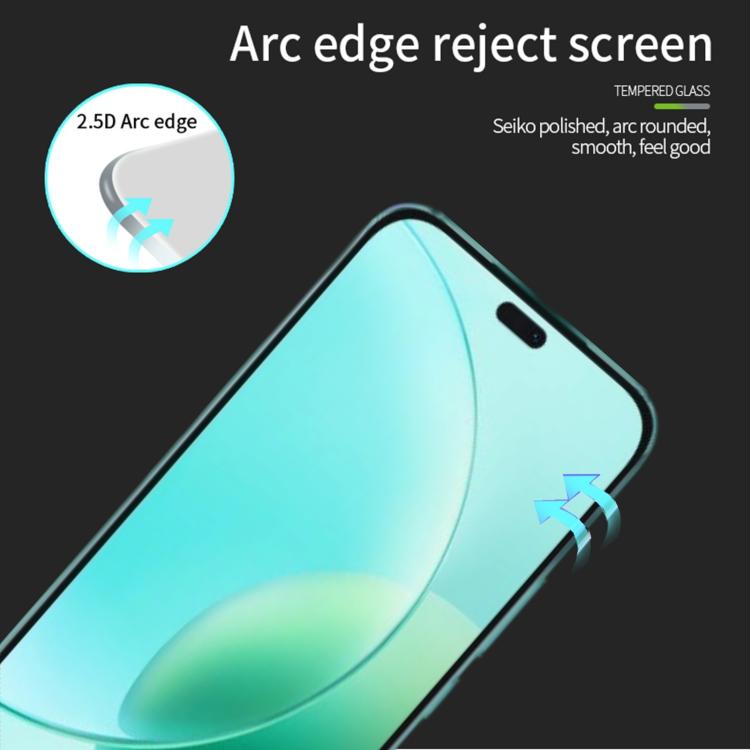 For Honor 400 Lite Global / X70i MOFI 9H 2.5D Full Screen Tempered Glass Film - Black