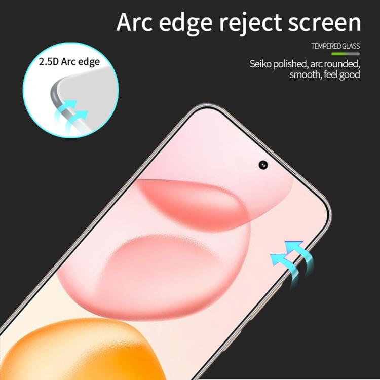 For Honor 400 Global 156.5mm MOFI 9H 2.5D Full Screen Tempered Glass Film - Black