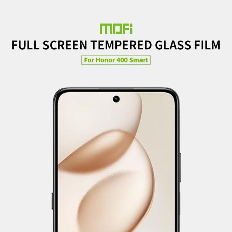 For Honor 400 Smart 5G MOFI 9H 2.5D Full Screen Tempered Glass Film - Black