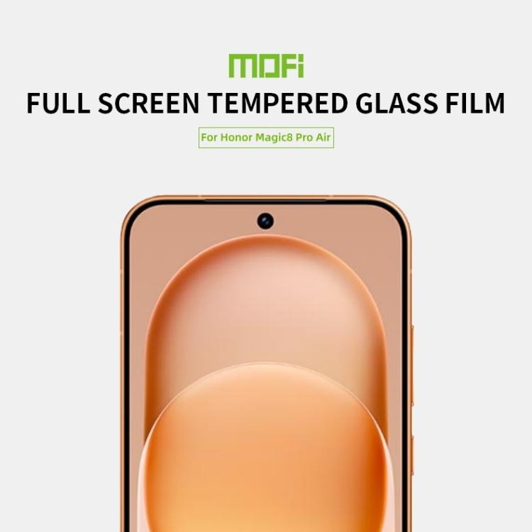 For Honor Magic8 Pro Air Unlock MOFI 9H 2.5D Full Screen Tempered Glass Film - Black