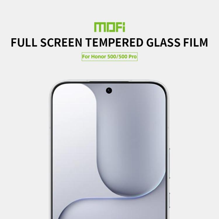 For Honor 500 / 500 Pro Global 155.8mm MOFI 9H 2.5D Full Screen Tempered Glass Film - Black