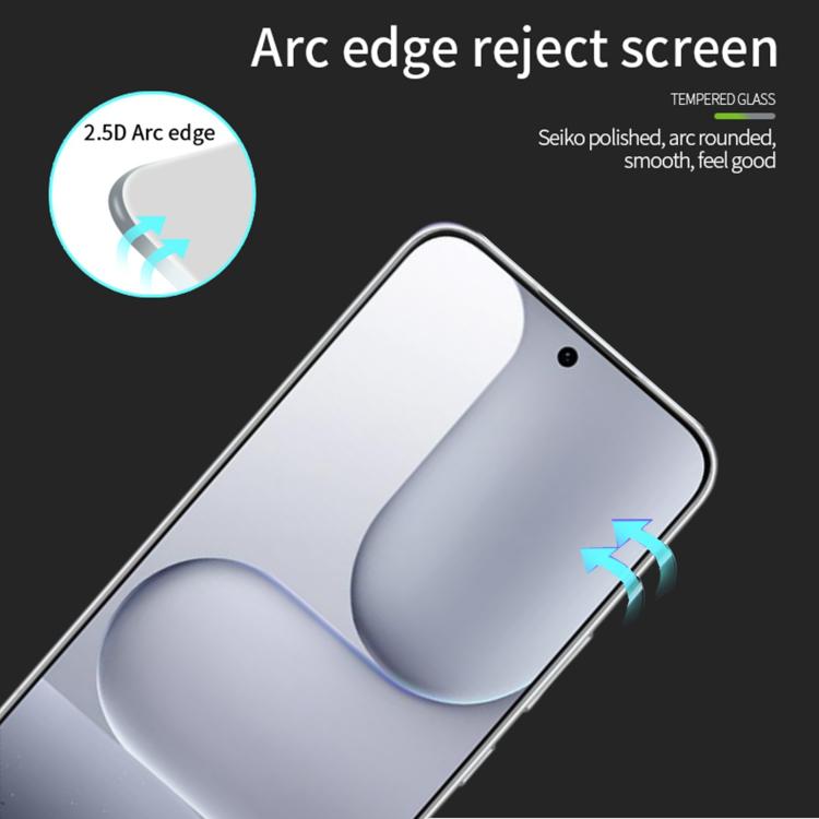 For Honor 500 / 500 Pro Global 155.8mm MOFI 9H 2.5D Full Screen Tempered Glass Film - Black