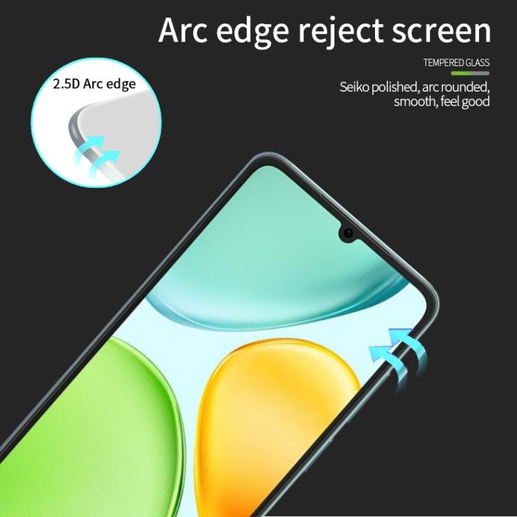 For Honor X6d / 500 Smart MOFI 9H 2.5D Full Screen Tempered Glass Film - Black