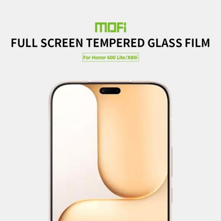 For Honor 600 Lite Global / X80i MOFI 9H 2.5D Full Screen Tempered Glass Film - Black