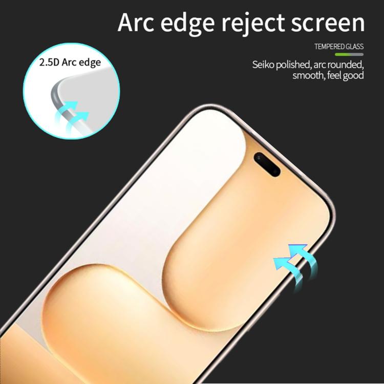 For Honor 600 Lite Global / X80i MOFI 9H 2.5D Full Screen Tempered Glass Film - Black