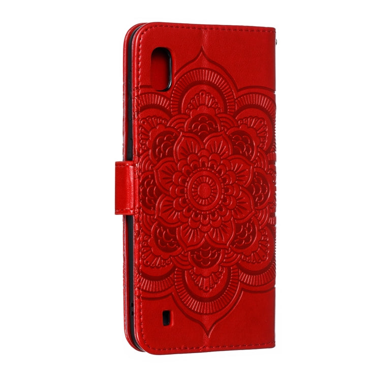 Mandala Embossing Pattern Horizontal Flip Leather Case for Samsung Galaxy A10, with Holder & Card Slots & Wallet & Photo Frame &  Lanyard