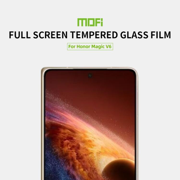 For Honor Magic V6 Unlock MOFI 9H 2.5D Full Screen Tempered Glass Film - Black