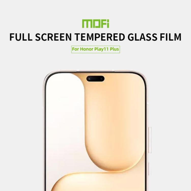 For Honor Play11 Plus 5G MOFI 9H 2.5D Full Screen Tempered Glass Film - Black