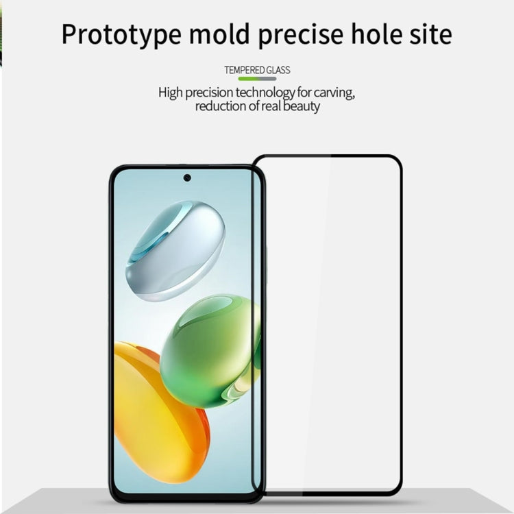 For Honor X7C 5G PINWUYO 9H 2.5D Full Screen Tempered Glass Film - Black