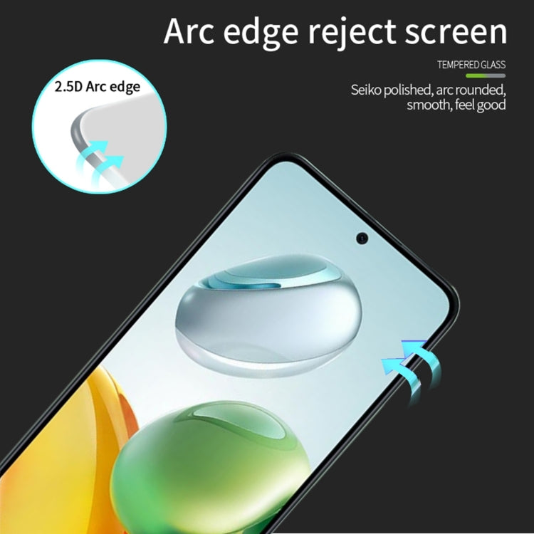 For Honor X7C 5G PINWUYO 9H 2.5D Full Screen Tempered Glass Film - Black